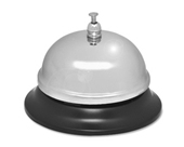 Sparco Products Products - Nickel Plated Call Bell, 2-3/4" High, 3-3/8" Base, Chrome/Black - Sold as 1