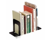 STEELMASTER Deluxe Steel Bookends, 5 Inch Backs, 1 Pair, 4.69 x 5 x 5.25 Inches, Black (241005104)