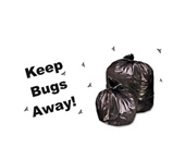 Stout Insect-Repellent Trash Bag, with Pest-Guard, 45 Gallons, 2 Milliliters, 40 x 45, Black, 65/Carton (P4045K20)
