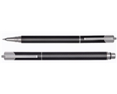 Tombow ZOOM 101 Carbon Fiber Rollerball Pen, Fine Point Black Ink, Refillable, Black/Silver Barrel (TOM-55055)