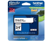 Brother TZ241 3/4 In. Black On White P-touch Tape, TZe-241