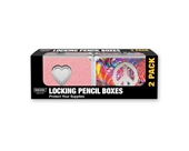 two-Pack Pencil Box, 1 Pink Bling w/Heart, 1 Groovy Peace - ...