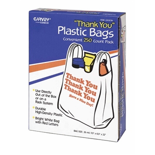 Garvey 063036 Plastic Thank You Bags