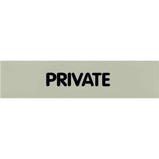 Garvey Engraved Style Plastic Signs 098004 Private - Grey