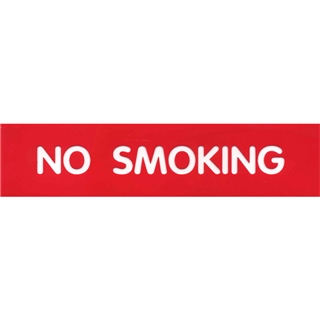 Garvey Engraved Style Plastic Signs 098007 No Smoking - Red