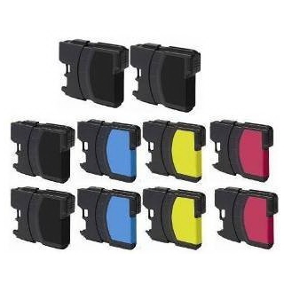 10 Pack Of Non-OEM LC61 Ink Cartridges -Cyan/Magenta/Yellow