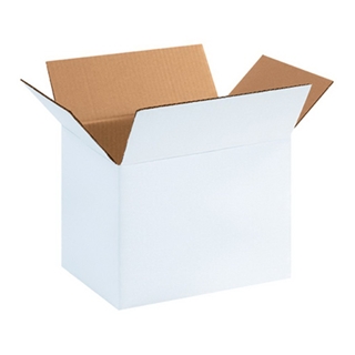 11 3/4" x 8 3/4" x 8 3/4" White Corrugated Boxes (Bundle of 25)