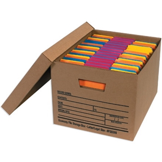 15" x 12" x 10" Economy File Storage Boxes (12 Each Per Case)