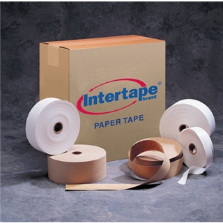 2 1/2" x 600' White Intertape - Convoy Medium Paper Tape (12 Per Case)