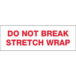 2" x 110 yds. - "Do Not Break Stretch Wrap" (18 Pack) Pre-Printed Carton Sealing Tape (18 Per Case)