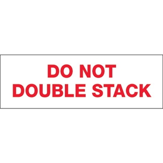 2" x 110 yds. - "Do Not Double Stack..." (18 Pack) Tape Logic™ Pre-Printed Carton Sealing Tape (18 Per Case)