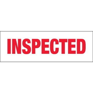2" x 110 yds. - "Inspected" Pre-Printed Carton Sealing Tape (36 Per Case)