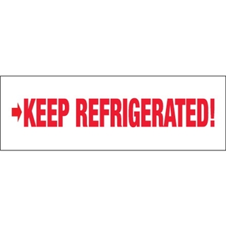 2" x 110 yds. - "Keep Refrigerated" (18 Pack) Pre-Printed Carton Sealing Tape (18 Per Case)