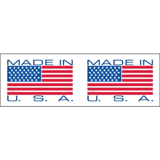 2" x 110 yds. - "Made In USA" (18 Pack) Pre-Printed Carton Sealing Tape (18 Per Case)