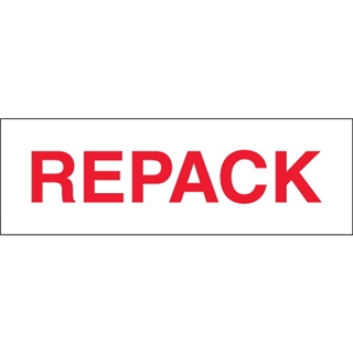 2" x 110 yds. - "Repack" (18 Pack) Pre-Printed Carton Sealing Tape (18 Per Case)