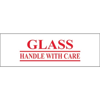 2" x 55 yds. - "Glass - Handle With Care" (18 Pack) Tape Logic™ Pre-Printed Carton Sealing Tape (18 Per Case)