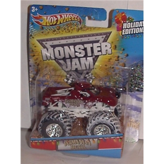 2012 HOT WHEELS 1:64 SCALE EXCLUSIVE HOLIDAY TASMANIAN DEVIL MONSTER JAM TRUCK WITH SNOW COVERED TIRES