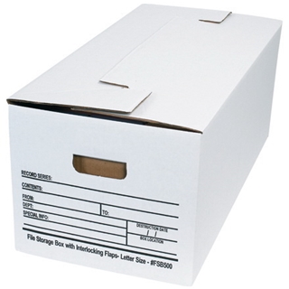 24" x 15" x 10" Interlocking Flap File Storage Boxes (12 Each Per Case)