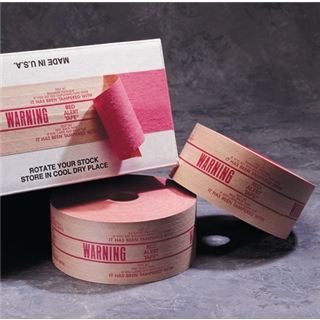 3" x 450' - "Warning" Central - 240 Pre-Printed Reinforced Tape (10 Per Case)