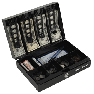 First Alert 3026F Cash Box with Money Tray