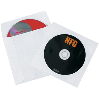 4 7/8" x 5" Tyvek® Windowed CD Sleeves (500 Per Case)