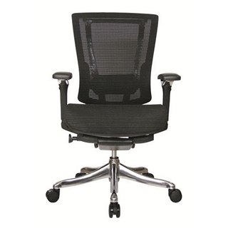 Nefil 4300MEBLK3D Office Chair in 3D Black Mesh and Aluminum Frame