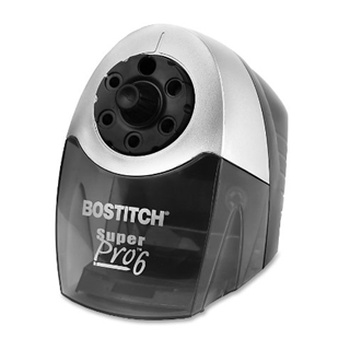 Bostitch SuperPro 6 Commercial Electric Pencil Sharpener, 6-Holes, Black/Silver (EPS12HC)