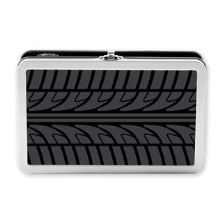 Tin Pencil Box Embossed Tire - Black- Find It - FT07339