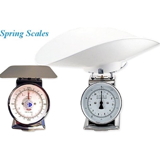 Spring Scale Painted Body 22-lb Spring Scale, 8" Dial, 9-1/2" Square Platter