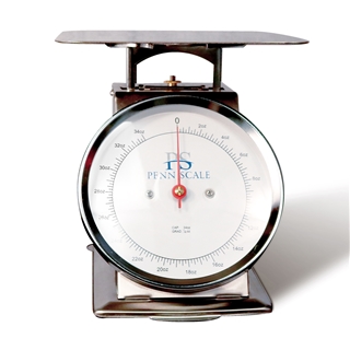 Spring Scale SS Body-Dashpot Technology 2-lb. Spring Scale, 6-1/2" Dial, 8" SS Platter 