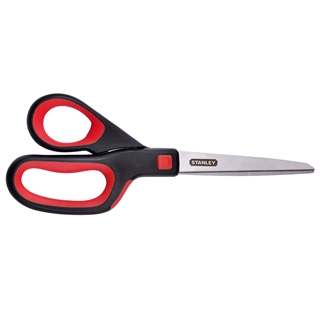 Stanley 8 Inch All-Purpose Ergonomic Scissor (SCI8EST-RED), Red/Black 