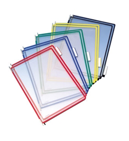 FoldFive Pockets, 5 Pocket Per Pack, Assorted Colors, Holds 50 sheets