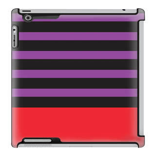 Uncommon LLC Chic Stripe Black Deflector Hard Case for iPad 2/3/4 (C0010-ID)