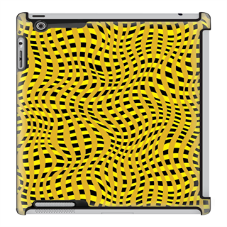 Uncommon LLC Yellow Waving Checker Deflector Hard Case for iPad 2/3/4 (C0070-VI)