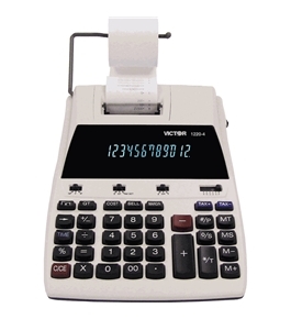 Victor 1220-4 12 Digits, 2-Color Printing Calculator