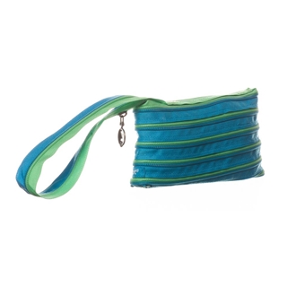 Clutch, Turquoise Blue & Spring Green