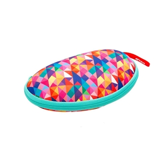Glasses Case, Colorful Triangles (Pink)