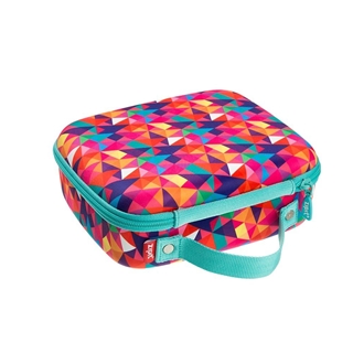 Lunch Box, Colorful Triangles (Pink)
