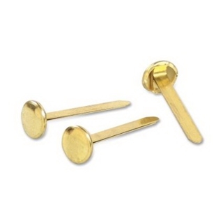 ACCO Brass Plated Paper Fastener, 1.25 Inch Length, 100 Fasteners per Box (A7071711)