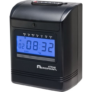 Acroprint ATR240 Electronic Top-Loading Time Recorder with Digital Display Time Clock