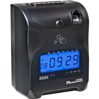 Acroprint ATR360 Electronic Top-Loading Time Recorder with Digital Display and Biometric Finger Scan Time Clock