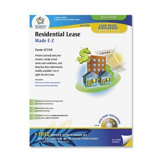 Adams Residential Lease Form, 8.5 x 11 Inch, White (LF310)