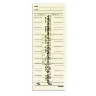 Adams Time Cards, Named Day Format, 3.4 x 9 Inches, Manila, 1-Sided, 400 Count (9659-400)