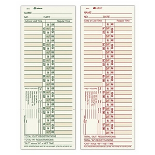 Adams Time Cards, Weekly, Overtime Format, 3.4 x 9 Inches, Manila, 2-Sided, 200 Count (9675-200)