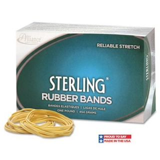 Alliance Sterling Ergonomically Correct Rubber Bands, No. 64, 0.25 x 3.5 Inches, 425 Approx per 1 lb Box (24645)