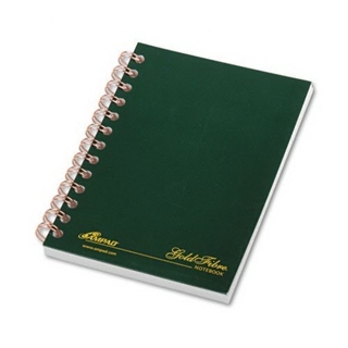Ampad 20-801 Gold Fibre Classic Series Personal Notebook, with Pocket Cover, Page and Date Headings with Pocket Cover,date Medium Ruling 100 Sheets
