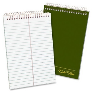 Ampad Gold Fibre Classic Steno Notebook, Green Cover, White Paper, 6 x 9, Gregg Rule, 100-Sheets, 1-Each
