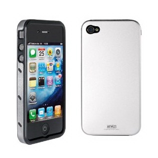 Artwizz Seejacket Alu for Iphone 4 / 4S -Silver-aluminium Cover with Silicone Inlay