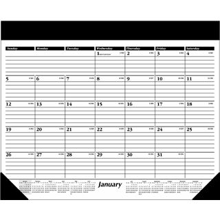 AT-A-GLANCE 2014 Monthly Desk Pad, Black and White, 24 x 19 Inches (SK31-00)