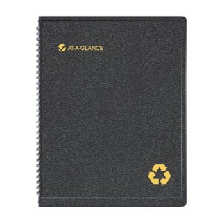 AT-A-GLANCE Recycled Weekly/Monthly Appointment Book Black 8 1/4 x 10 7/8